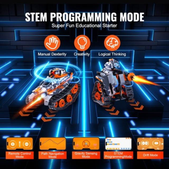 VEVOR  Παιχνίδια STEM Κατασκευών για Παιδιά 5 σε 1 Αυτοκίνητο/Ρομπό...