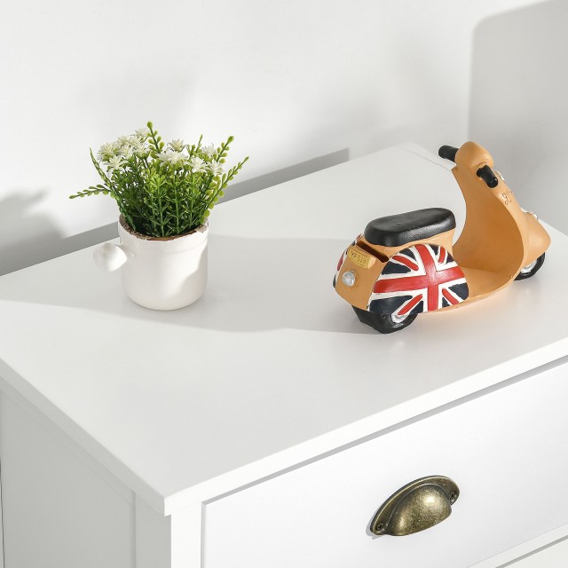 HOMCOM Κινητό Συρταριέρα με 5 Χρωματιστά Συρτάρια, Ψηλή και Εξοικον...