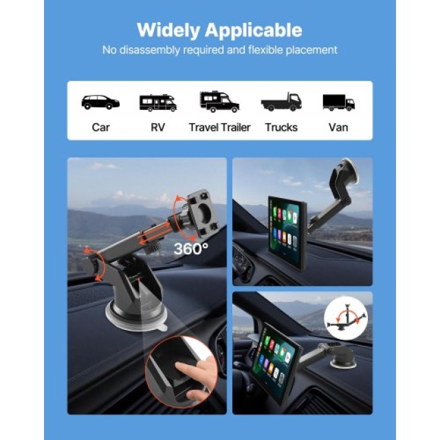VEVOR Ράδιο Αυτοκινήτου Με Οθόνη Αφής CarPlay 9 Backup Camera CZZKP...
