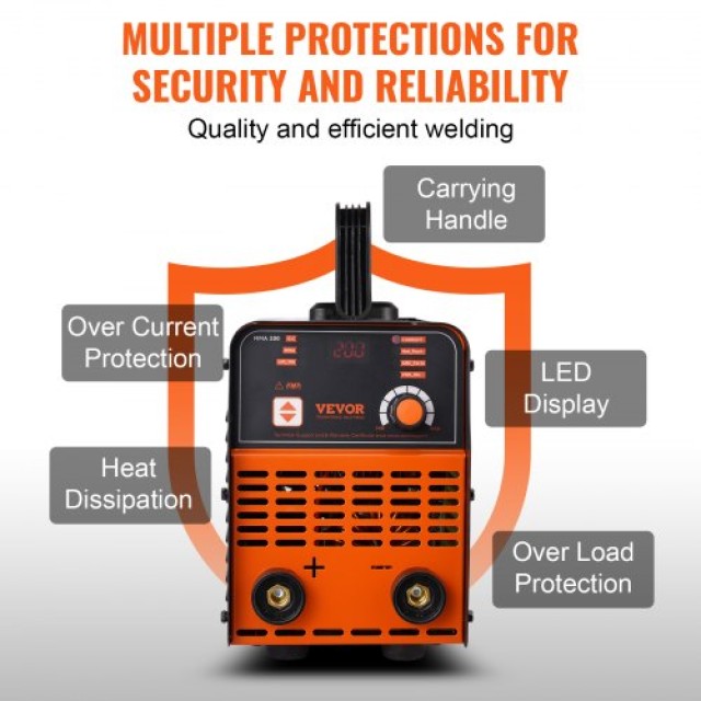 VEVOR  Ηλεκτροκόλληση ARC 220V 160A 2σε1 Lift TIG με Hot Start BHJBHSH200A0LS41BV2
