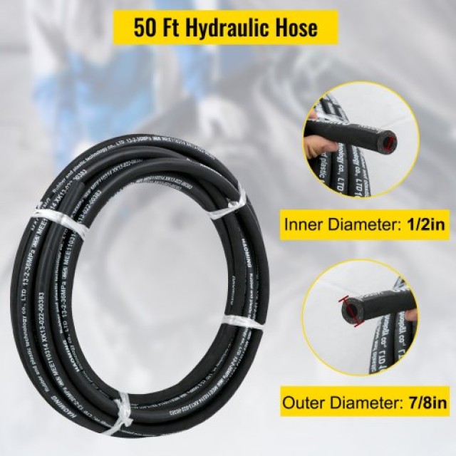 VEVOR Υδραυλικός Σωλήνας 1/2 50 Πόδια 5000 PSI 00PSIX5NJR2YV2MH3V0