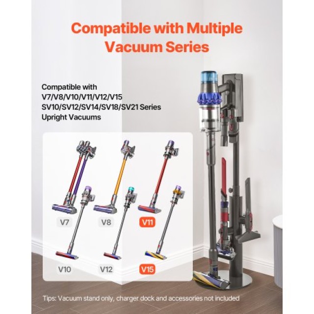 VEVOR Βάση Στήριξης Σκούπας Dyson με 3 Κλιπ XCQZJDSKSSZGDRMG5V0