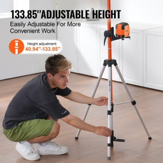 Τρίποδο VEVOR Laser Level με Ρυθμιζόμενο Ύψος 104-340 cm  QZSJJTJYZGS0NVYUIV0