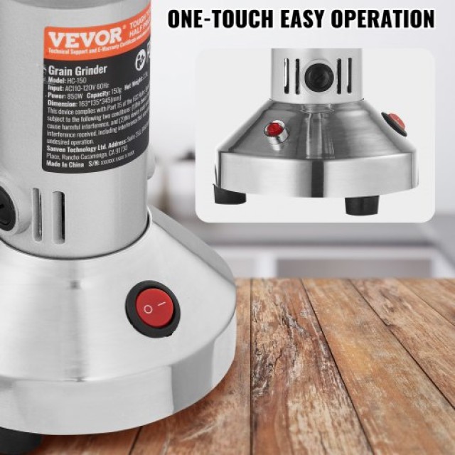 VEVOR  Ηλεκτρικός Μύλος Μπαχαρικών 150g Υψηλής Ταχύτητας DDDPSGWYMJ15S3X6CV2