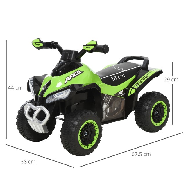 HOMCOM Quad για Παιδιά 18-36 Μηνών με Χειροκίνητη Πίεση με Ενσωματω...