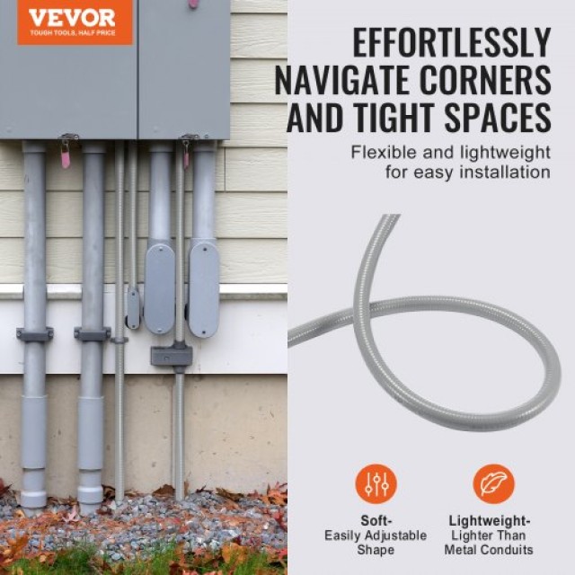 VEVOR 1 Εύκαμπτος Σωλήνας PVC 100 ft Μη Μεταλλικός IP65  PVCYMDQDG1INFF00ZV0
