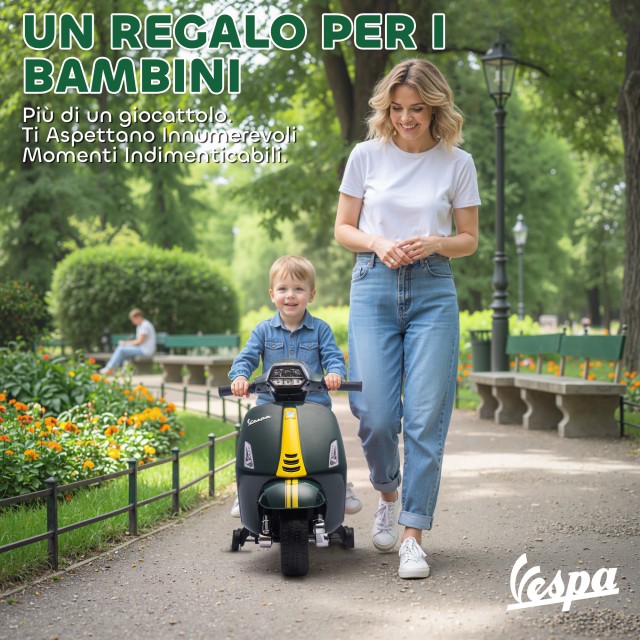 AIYAPLAY Παιδική Ηλεκτρική Μοτοσυκλέτα με Άδεια Vespa, Επαναφορτιζό... AIYAPLAY Παιδική Ηλεκτρική Μοτοσυκλέτα με Άδεια Vespa, Επαναφορτιζό...