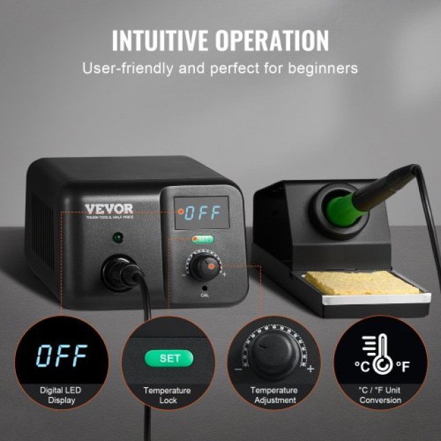 VEVOR  Σταθμός Κολλητηριού 70W LCD 50°C-500°C  LTZDYX70WWHJ42XAYV2