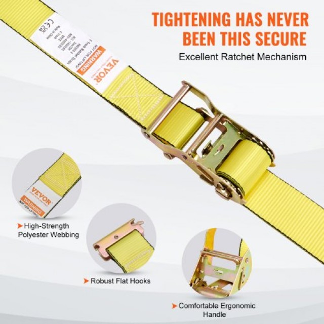 Σετ 8 Ιμάντες VEVOR με Καστάνια, Αντοχή 4400 lb, 2 x 15 για Ασφάλιση Φορτίου  JLDJETRACK2X1CSXCV0