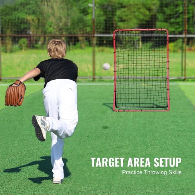 VEVOR Δίχτυ Επιστροφής Μπέιζμπολ & Σόφτμπολ 4x5.5 ft PitchBack Πολλ...