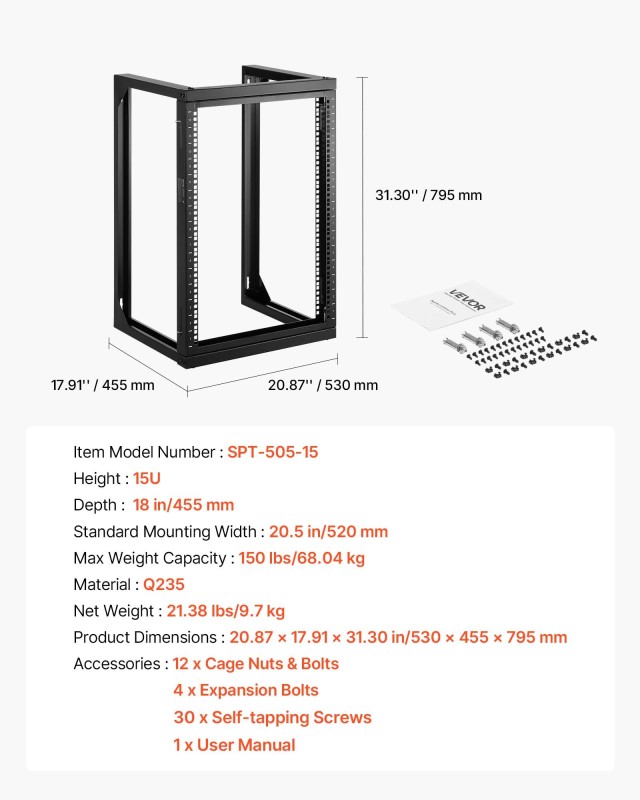 VEVOR 15U Τοίχου Σερβερ Ράφι με 180° Πόρτα, Ιδανικό για Δίκτυα & AV... VEVOR 15U Τοίχου Σερβερ Ράφι με 180° Πόρτα, Ιδανικό για Δίκτυα & AV...