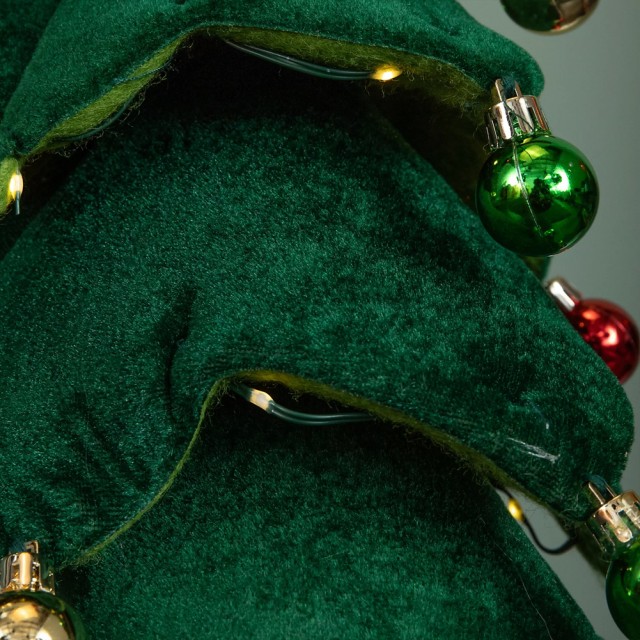 BAKAJI Πτυσσόμενο Χριστουγεννιάτικο Δέντρο 110 cm από Βελούδο για Δ...