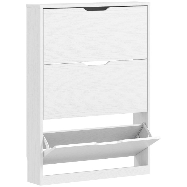 HOMCOM Λεπτή Παπουτσοθήκη με 3 Ανακλινόμενα Συρτάρια και Κάτω Μέρος... HOMCOM Λεπτή Παπουτσοθήκη με 3 Ανακλινόμενα Συρτάρια και Κάτω Μέρος...