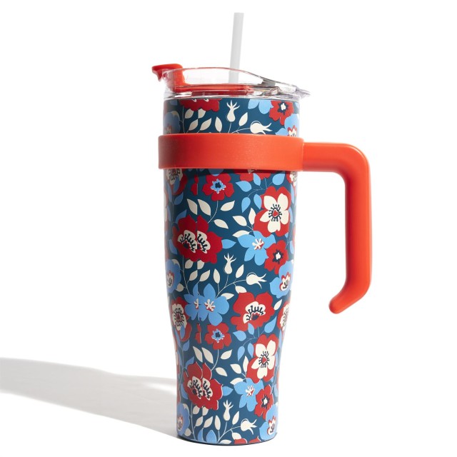 Θερμός Μεταλλικός 560ml Line Take Away Fleur - Κόκκινο KA0439-Red C...