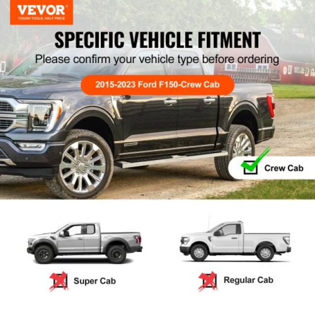Σκαλοπάτια VEVOR 6 για Ford F150/F-250/F-350 Crew Cab, 2015-2023, 500LBS, 2 τεμ.  KCTJBZDS2015LCNPKV0