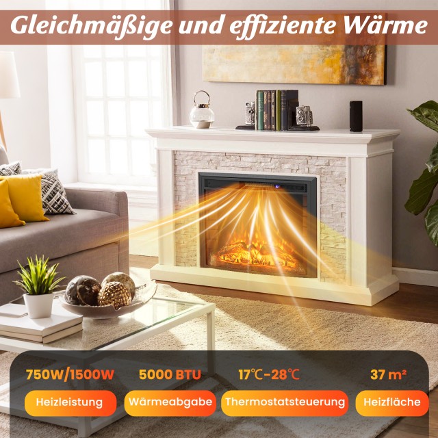 Costway Ηλεκτρικό Τζάκι 1500W με Θέρμανση και Τηλεχειριστήριο και Π... Costway Ηλεκτρικό Τζάκι 1500W με Θέρμανση και Τηλεχειριστήριο και Π...