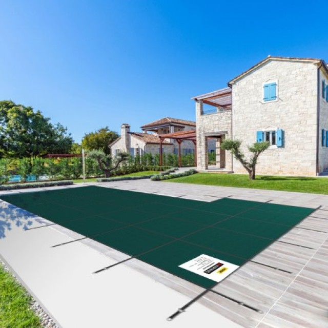 VEVOR Κάλυμμα Ασφαλείας Πισίνας 18 x 34 ft με Αριστερό Σκαλοπάτι  YYCMDZ16X32FTYBM6V0