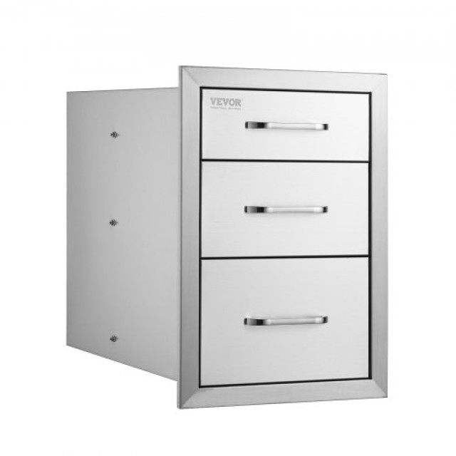 Vevor Ανοξείδωτο Ατσάλι 3 Συρτάρια με Λαβή 35x58cm Ντουλάπι Αποθήκευσης BBQ  20.25X14YC3CBXGCTV0