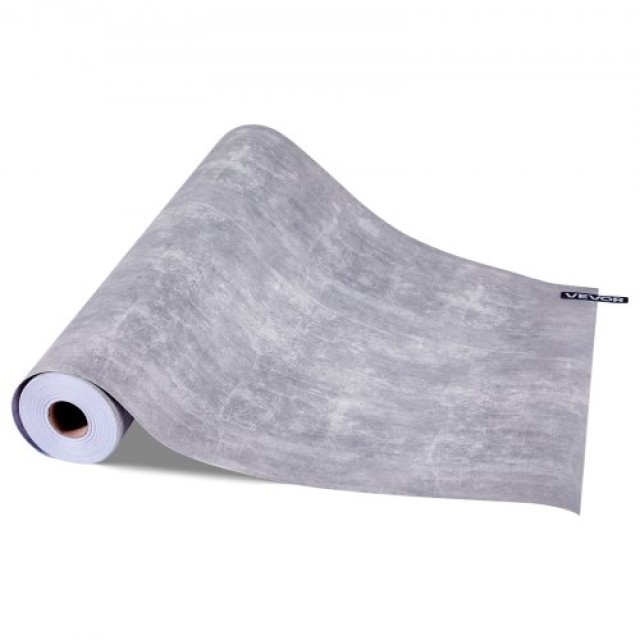 VEVOR Αυτοκόλλητη Ταπετσαρία 40cm x 15m Σκούρο Γκρι Αδιάβροχη Βιομη...