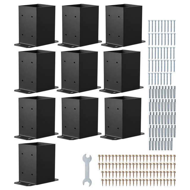 VEVOR Βάσεις Στύλων 4x4, Εσωτερική Διάσταση 3.6x3.6 ίντσες, 10 τμχ,...