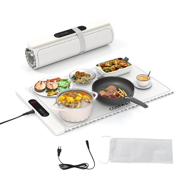 Costway Κυλιόμενη Σιλικονούχα Ηλεκτρική Θερμαινόμενη Πλάκα Τροφίμων... Costway Κυλιόμενη Σιλικονούχα Ηλεκτρική Θερμαινόμενη Πλάκα Τροφίμων...