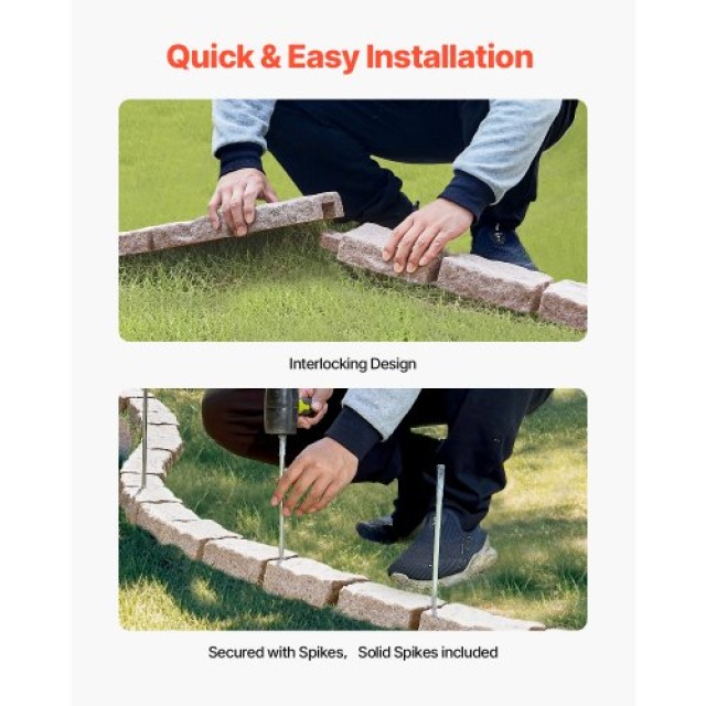 VEVOR Περίγραμμα Κήπου με Ψευδοπέτρα για Μονοπάτια RZSPZXCCZS00MU8Y3V0