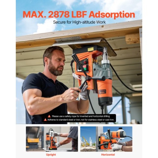 VEVOR Φορητή Μαγνητική Δράπανο 1450W με Ισχύ Έλξης 2878 lbf και Διά... VEVOR Φορητή Μαγνητική Δράπανο 1450W με Ισχύ Έλξης 2878 lbf και Διά...