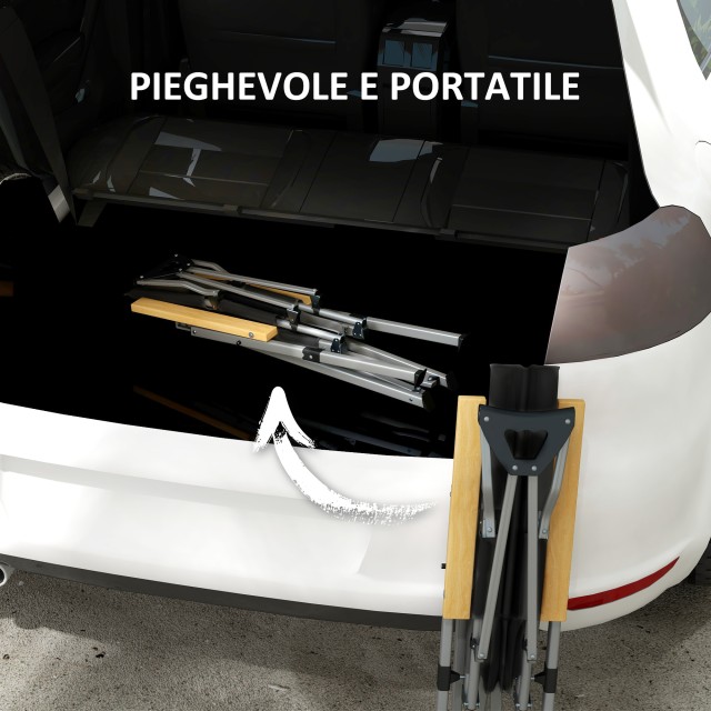 Outsunny Πτυσσόμενη Καρέκλα Κατασκήνωσης με Ρυθμιζόμενη Πλάτη 74x59...