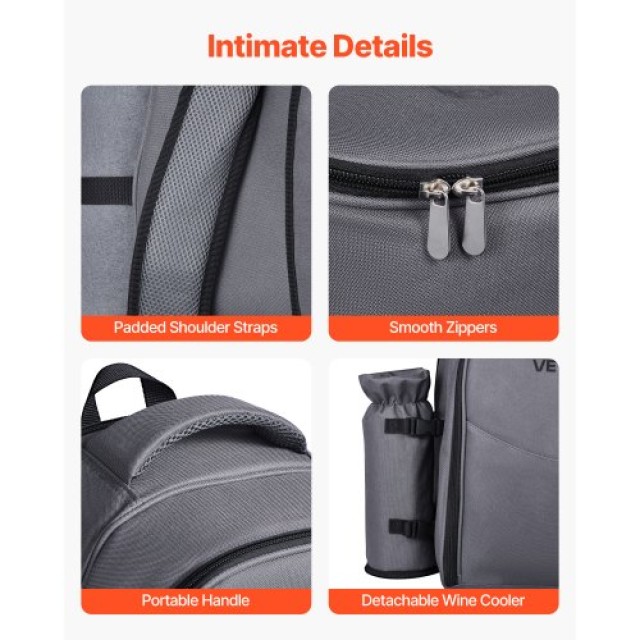 VEVOR Τσάντα Πικνίκ Παραλίας για 2 Άτομα με Θερμομονωτικό Χώρο Γκρι... VEVOR Τσάντα Πικνίκ Παραλίας για 2 Άτομα με Θερμομονωτικό Χώρο Γκρι...