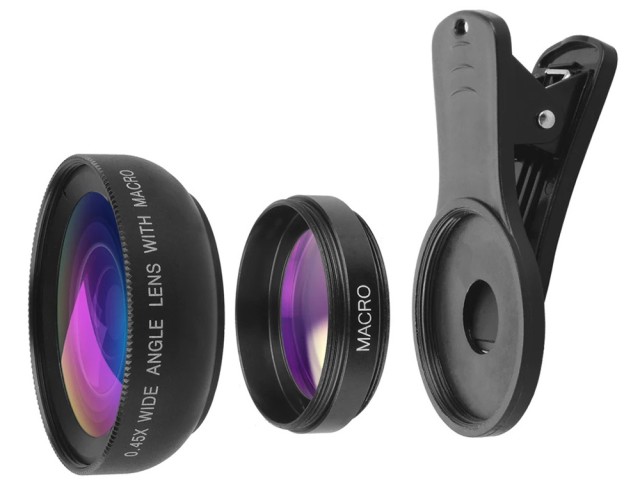 Φακός για Smartphone 2 σε 1 0.45x 12.5x Macro με Κλιπ για την Κάμερα 5907451352137 VERK GROUP
