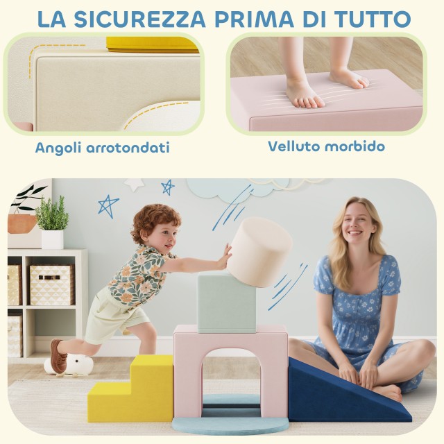 AIYAPLAY Σετ 8 Μαλακές Κατασκευές για Παιδιά 0-3 Ετών για Εσωτερικο...