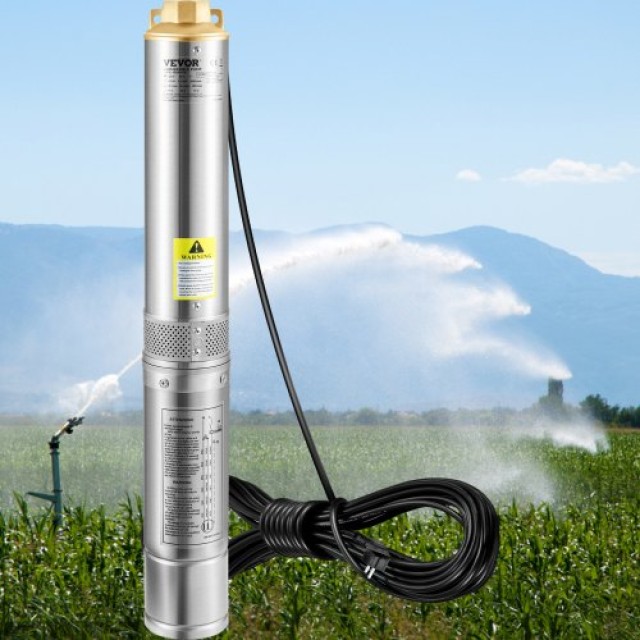Υποβρύχια Αντλία VEVOR 750W, 230V, 105L/min, 62m, Ανοξείδωτη, IP68 ...