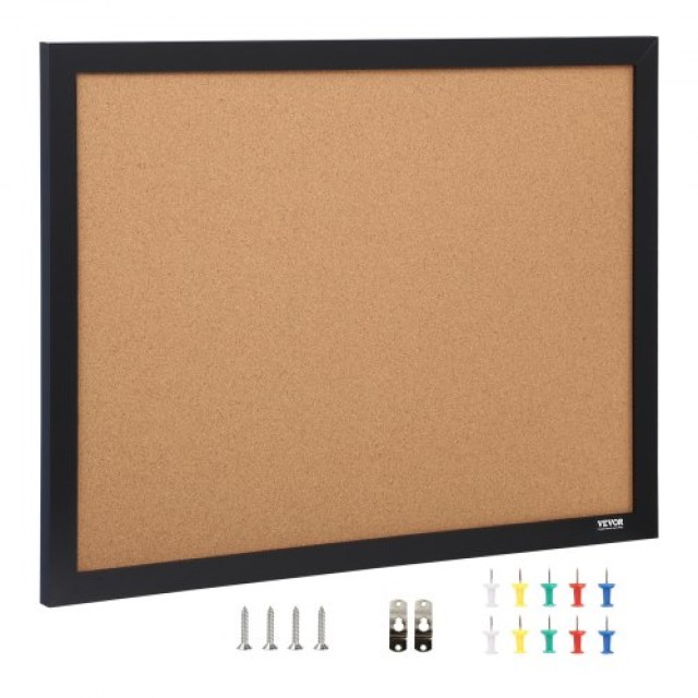 Πίνακας Ανακοινώσεων VEVOR 36x24 ιντσών με MDF Πλαίσιο, Περιλαμβάνει 10 Καρφίτσες, για Γραφείο, Σπίτι και Σχολείο  GSBYCXGFR3624S48GV0