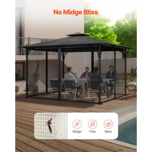 VEVOR Αντικατάσταση Δικτύου Κιόσκι 10x13x6.8 ft LTWZDL10FT13SZYAEV0