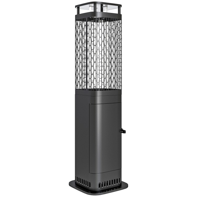 Outsunny Εξωτερική Σόμπα Πέλλετ Ισχύος 6.86Kw με Αντιολισθητική Βάσ...