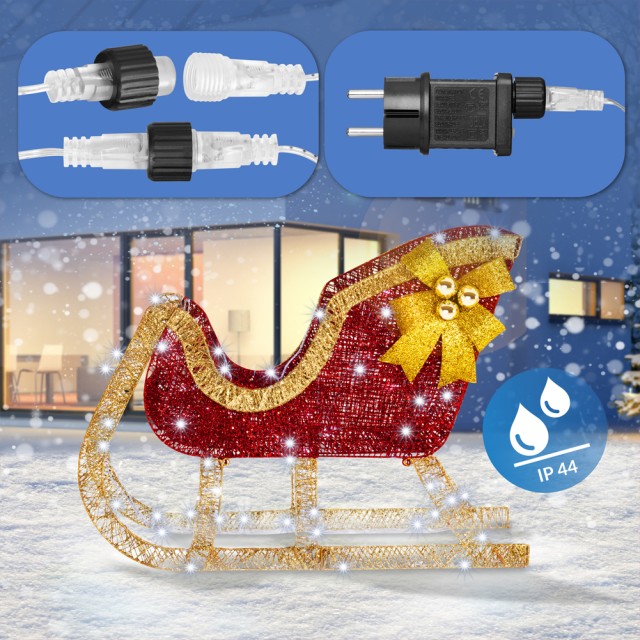 BAKAJI Τάρανδος Χριστουγέννων XXL με Φωτιζόμενο Έλκηθρο για Εξωτερ... BAKAJI Τάρανδος Χριστουγέννων XXL με Φωτιζόμενο Έλκηθρο για Εξωτερ...