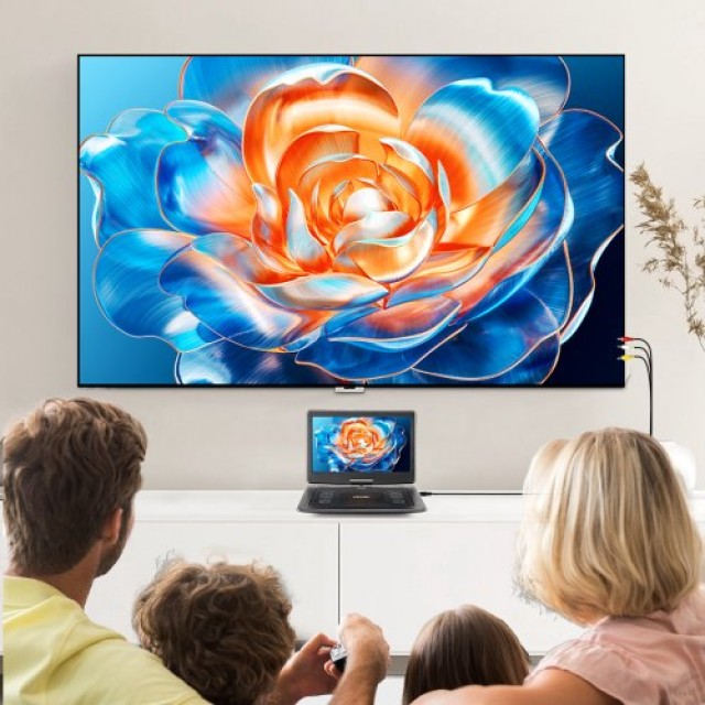 VEVOR Φορητό DVD Player 396mm HD Περιστρεφόμενη Οθόνη, 4.5-5 Ώρες Α...
