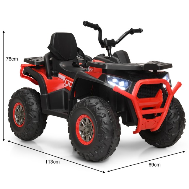 Costway Ηλεκτρικό Παιδικό ATV με LED Φώτα, Μουσική & Ιστορίες, USB ...
