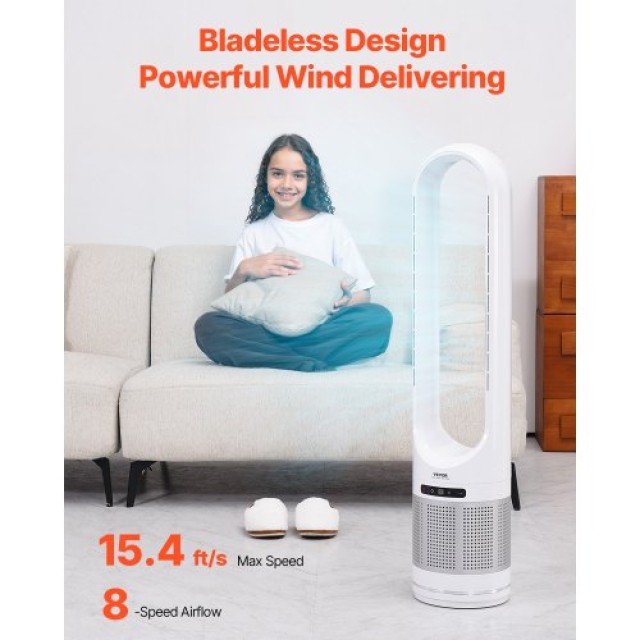 VEVOR Πύργος Ανεμιστήρας 40 με Χειριστήριο και Χρονοδιακόπτη 8 Ωρών...