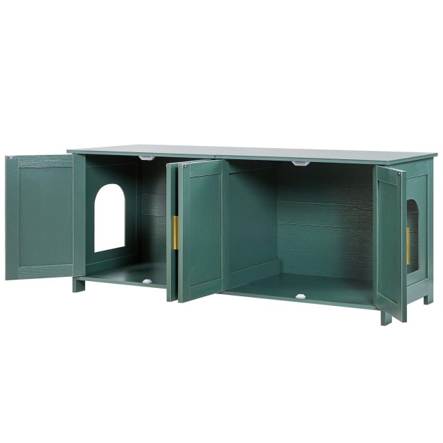 VEVOR Πράσινη Ξύλινη Ντουλάπα Τουαλέτας με 4 Πόρτες & 2 Εισόδους J... VEVOR Πράσινη Ξύλινη Ντουλάπα Τουαλέτας με 4 Πόρτες & 2 Εισόδους J...