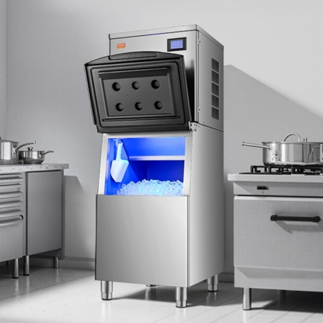 VEVOR Εμπορική Παγομηχανή 450LBS/24H & 250LBS Αποθήκευση Αυτοκαθαριζόμενη ZHSKU00000000000114