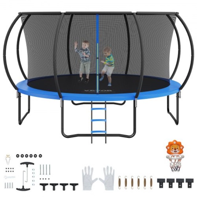 VEVOR 14FT Υπαίθριο Τραμπολίνο για Παιδιά με Δίχτυ Ασφαλείας YXBC14...