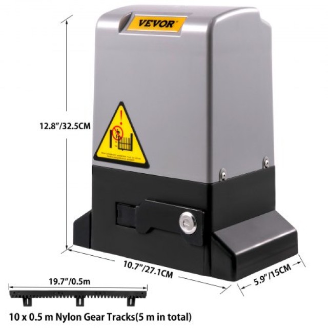 VEVOR Αυτόματος Συρόμενος Μηχανισμός Πύλης 1800 KG με 4 Τηλεχειριστήρια & Έλεγχο μέσω Εφαρμογής CKKMJ1800KG5MAPP1V2