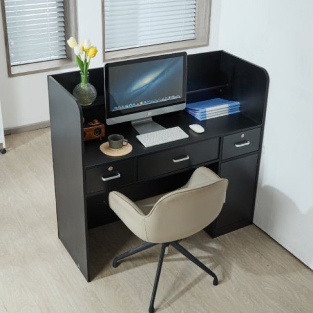 VEVOR Μαύρο Γραφείο Υποδοχής 47.24 ιντσών YBQTJX3CDCCJ3IW3IV0