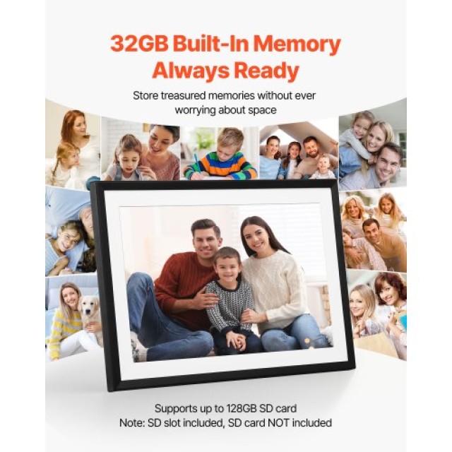VEVOR Σετ 2 Ψηφιακών Κορνιζών Αφής 260mm 32GB με Wi-Fi Σύνδεση CKPS...