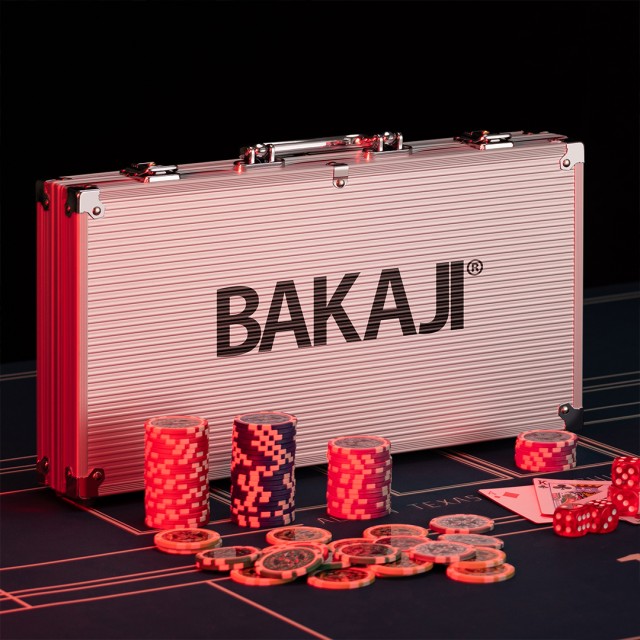 BAKAJI  Σετ Βαλιτσάκι Πόκερ 300 Μάρκες σε Αλουμίνιο 2 Τράπουλες Tex...