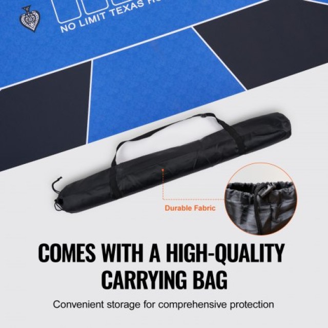 VEVOR Πτυσσόμενο Τραπέζι Πόκερ 70x35 εκ. για 6-8 Παίκτες με Τσάντα ...