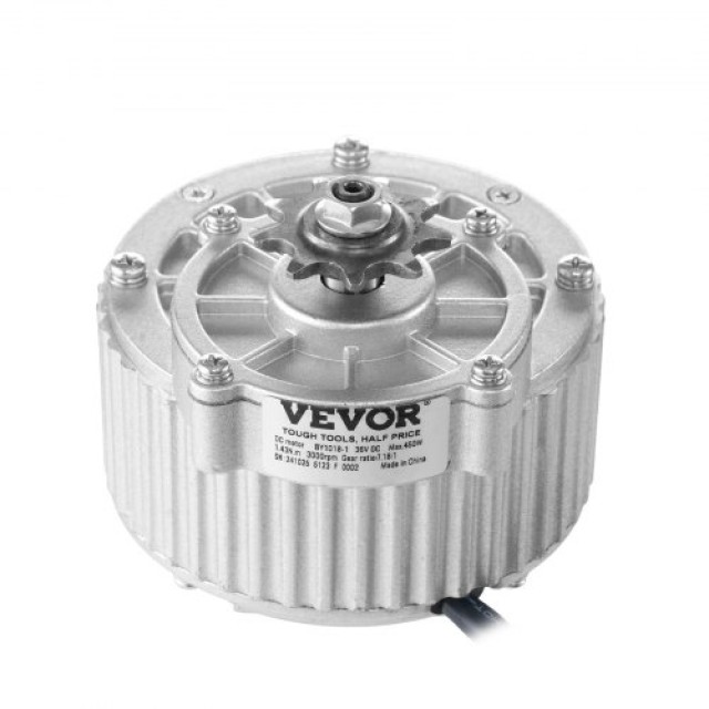VEVOR Σετ Ηλεκτρικού Κινητήρα 450W με Βούρτσες DC 36V 3000rpm με Ρυθμιστή Ταχύτητας ZLYSDJTJ450WPSXIWV9