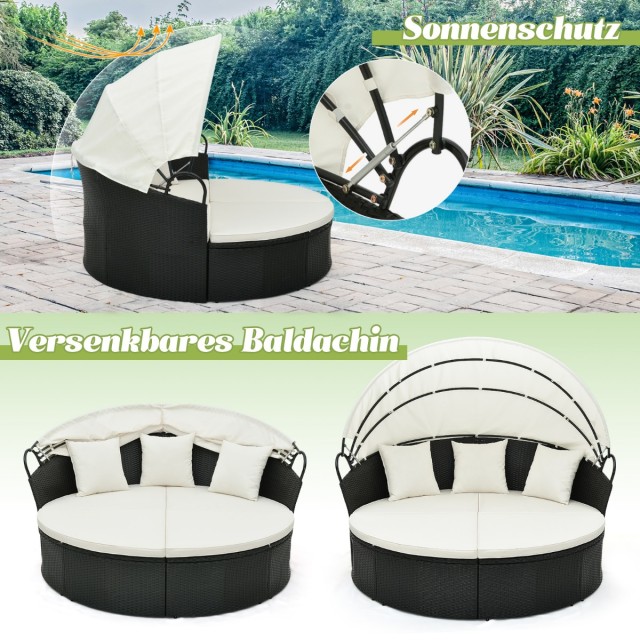 Costway Στυλάτο και Λειτουργικό Ρατάν Ημέρας με Αποσπώμενα Σοφά και... Costway Στυλάτο και Λειτουργικό Ρατάν Ημέρας με Αποσπώμενα Σοφά και...