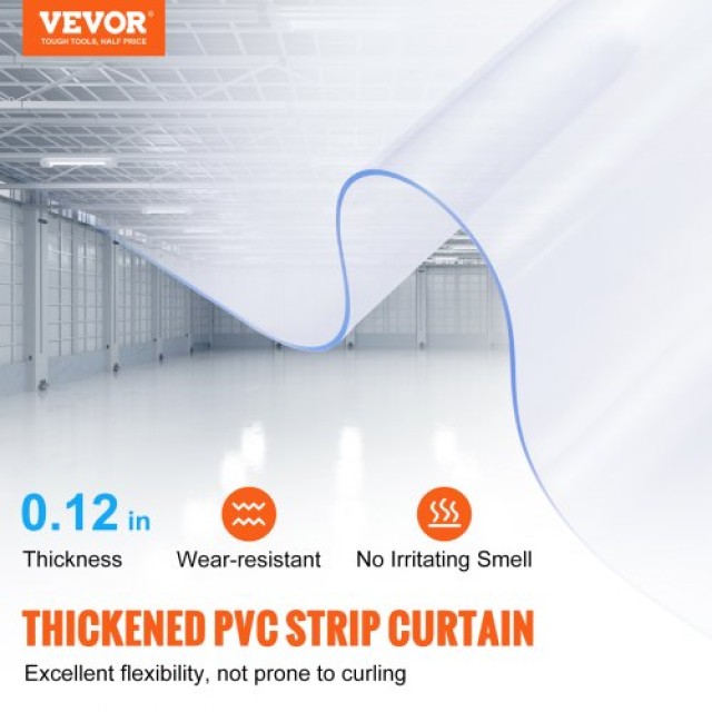 Κουρτίνα PVC VEVOR 100x12 για Ψυγείο/Καταψύκτη - Διάφανη Πλαστική Ρολό  JZMLJZWGHMJCMRG69V0